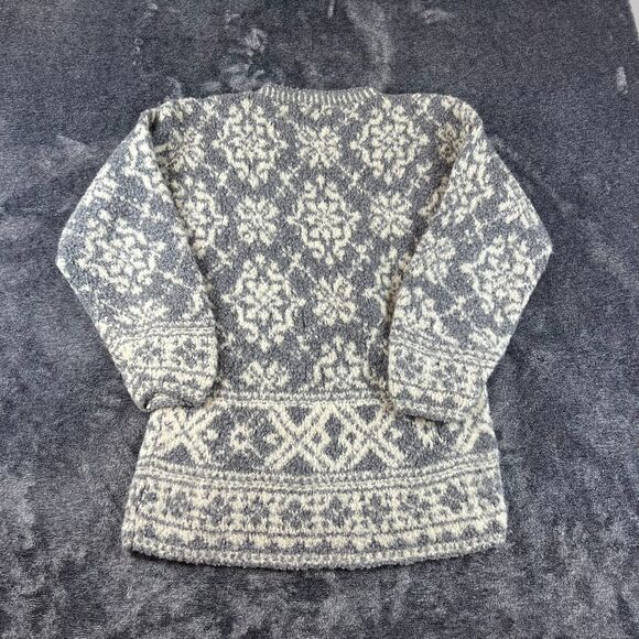 Vtg GAP Wool Mohair Knitted Nordic Snowflake Sweater Crewneck Women's L - Picture 8 of 10